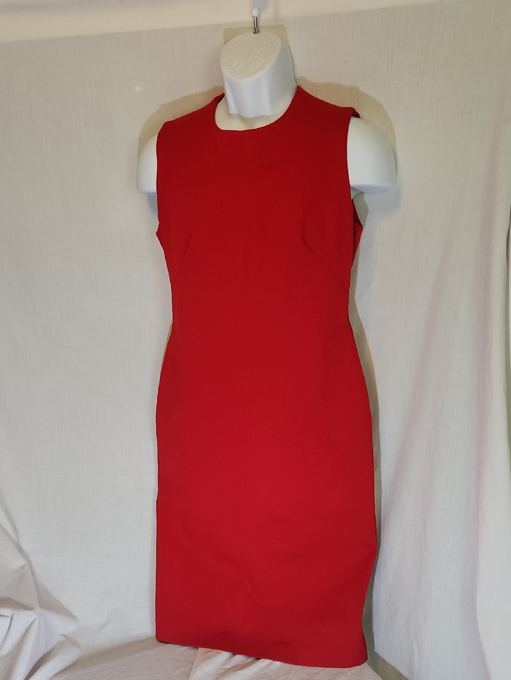 SPANX Classic Red Sleeveless Midi Sheath Dress